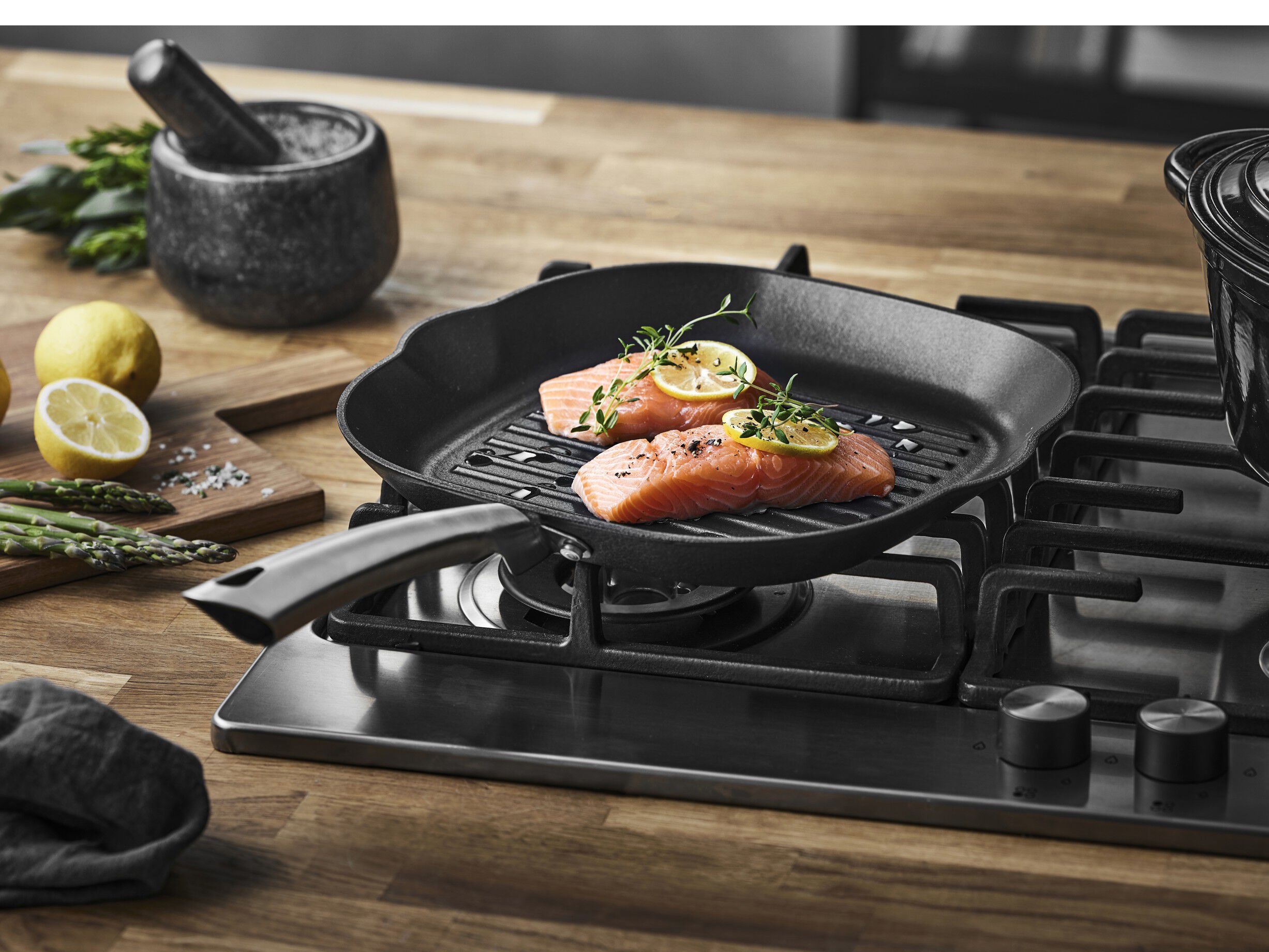 Grillpanne Garonne 48,2 x 28 x 6,5 cm Lettvektsst&oslash;pejern