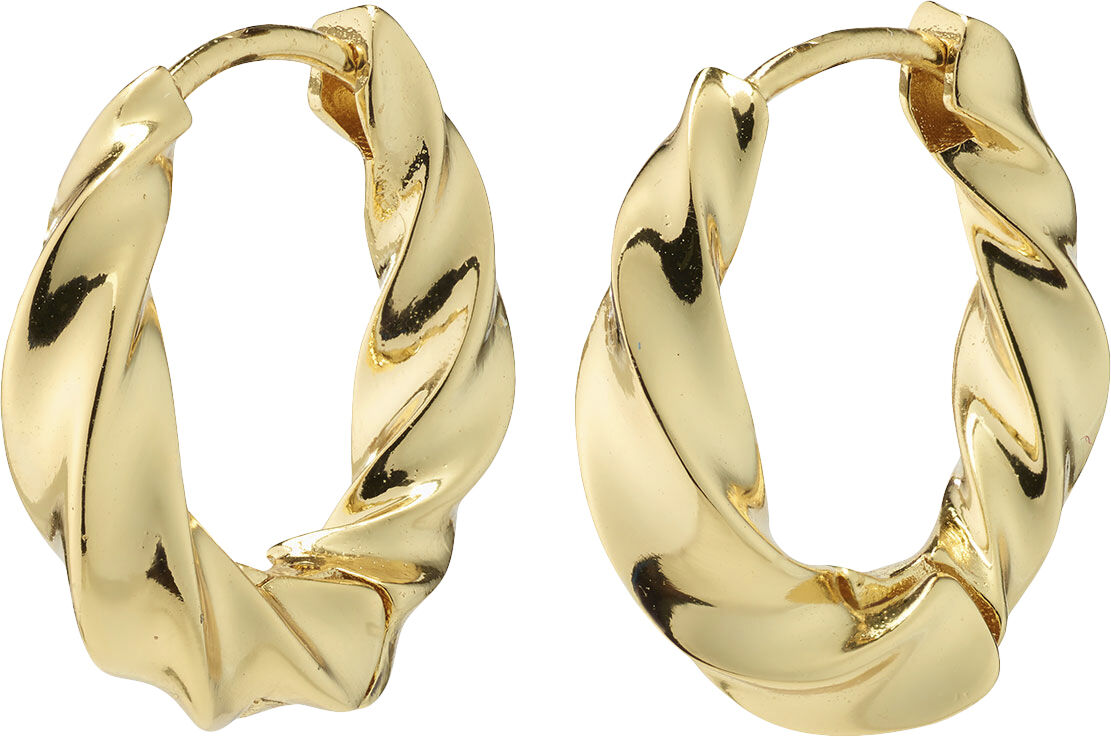 TAFFY medium size swirl hoop earrings gold-plated
