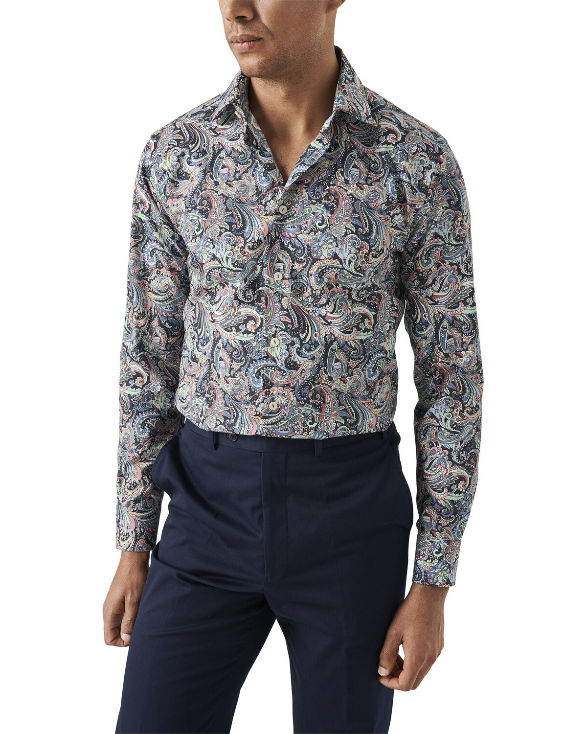 Contemporary Fit Multi Paisley Signature Twill Shirt