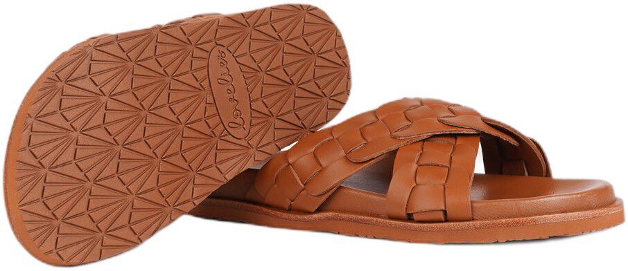NAPLES - CROSSING STRAPS LEATHER SANDAL