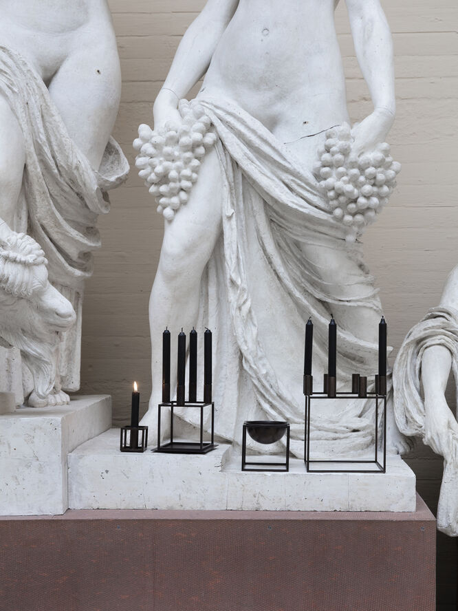 Kubus 1, Candle Holder, Black