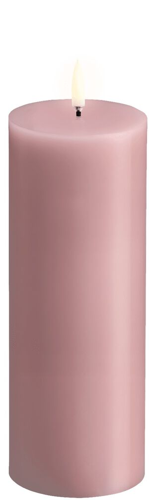 LED pillar candle, Rose powder, Smooth, 7,8x20 cm