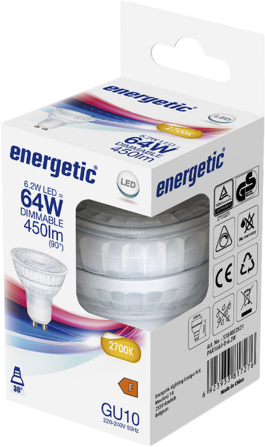 GU10 | PAR16 | Dim | 2700 Kelvin | 450 Lumen