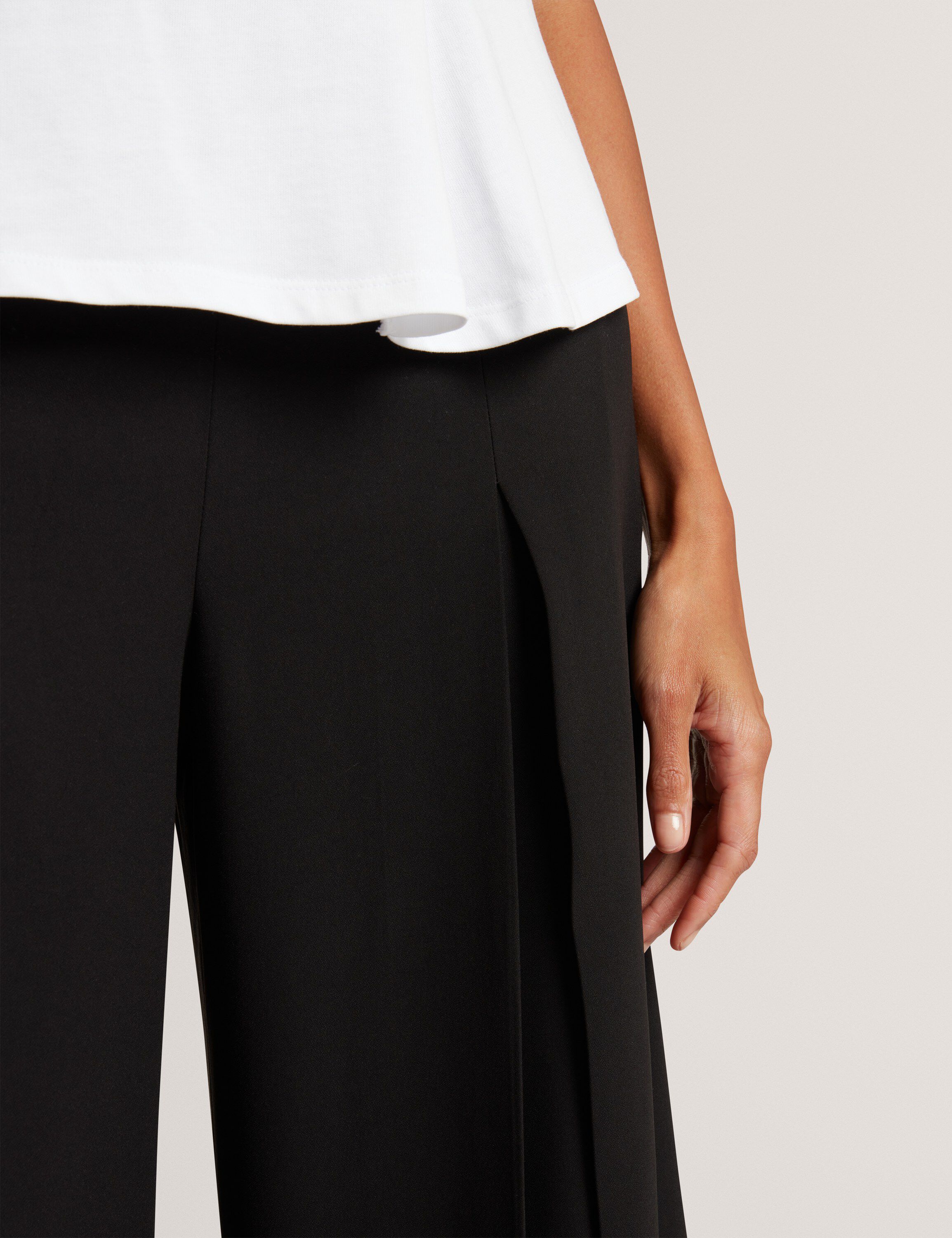 AEPI Front Pleat Wide Leg Trousers