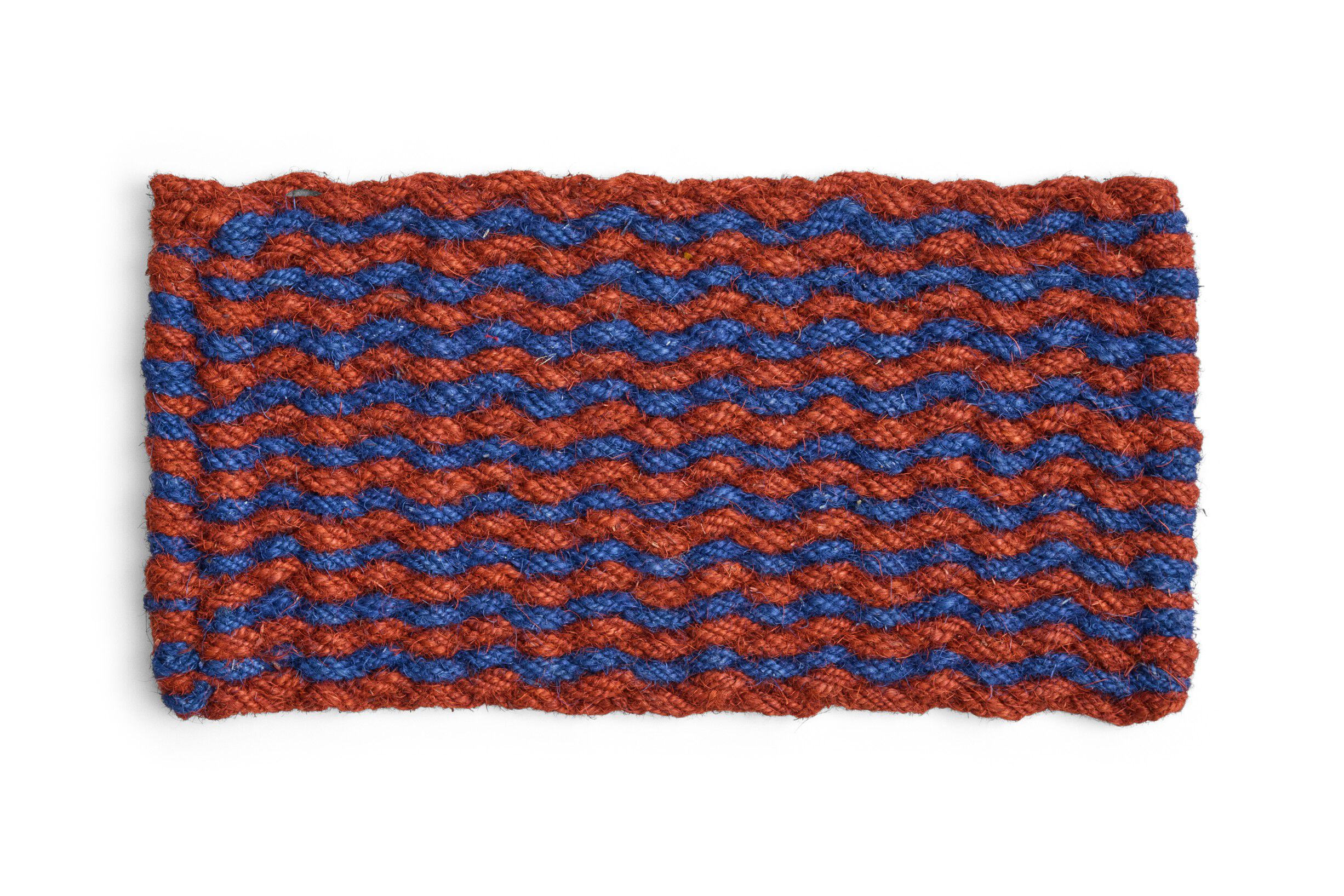 Coco Door Mat-Stripe Wave-Brown and navy
