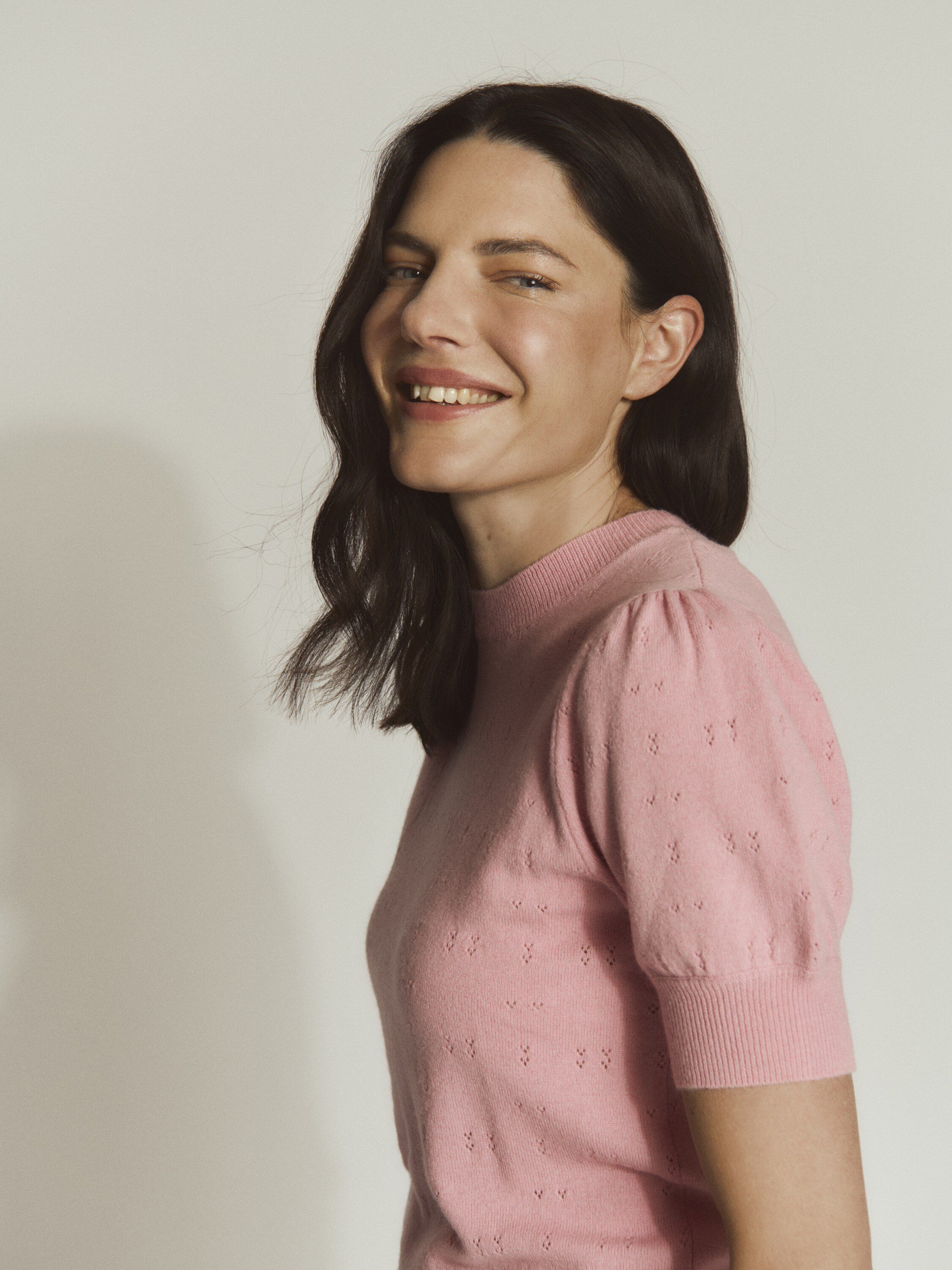 RWLaica Cashmere SS Pointelle Pullover