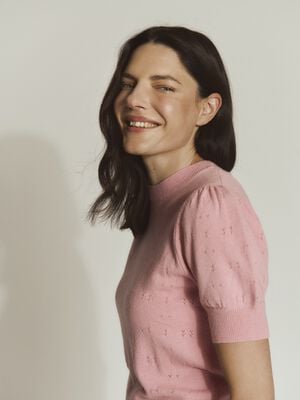 RWLaica Cashmere SS Pointelle Pullover