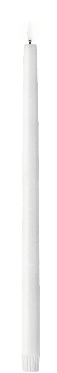 LED tall taper candle, Nordic white, Smooth, 2,3x40 cm
