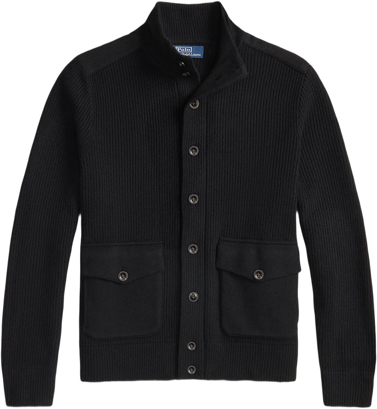 Wool Mockneck Cardigan