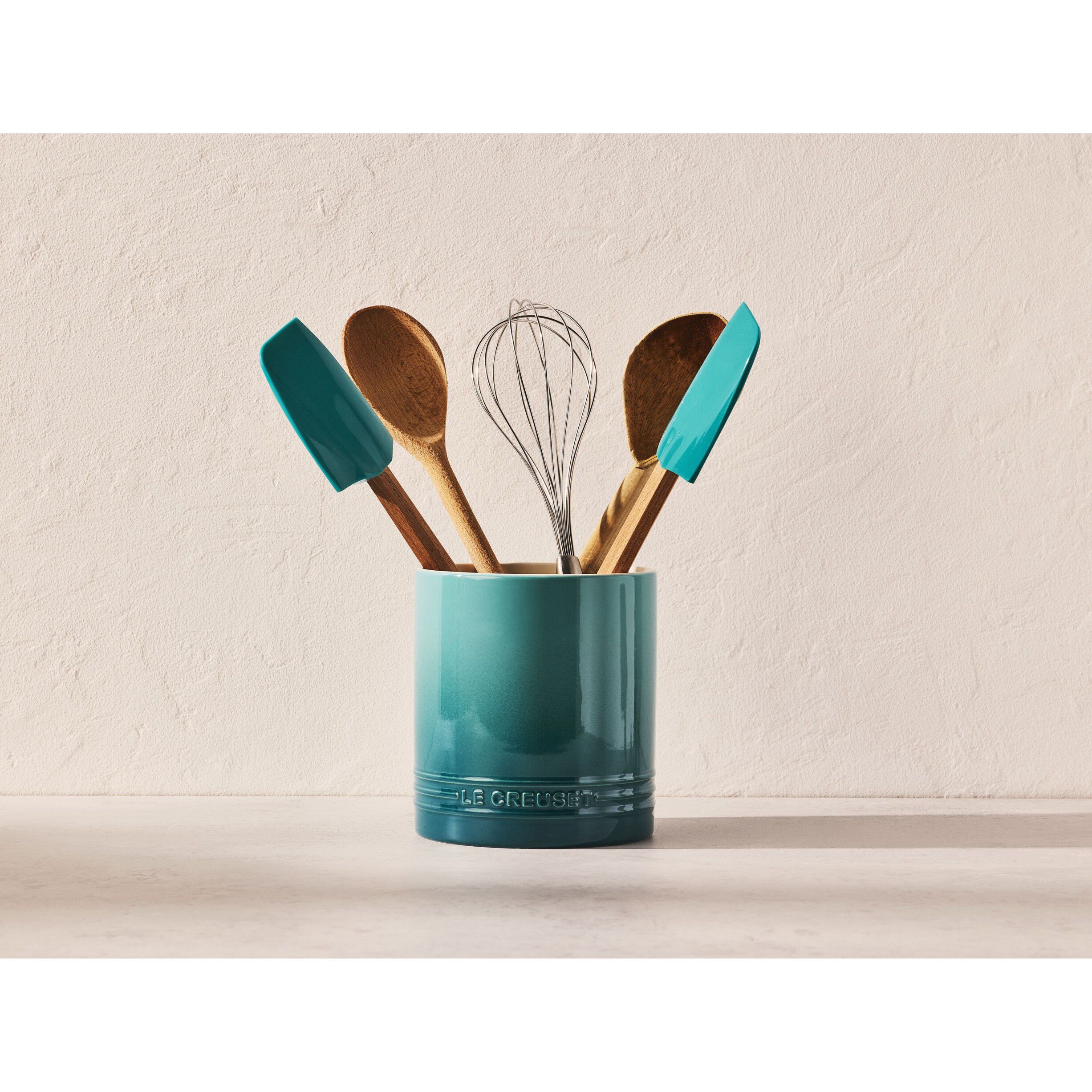 Le Creuset Signature stent&oslash;j bestik- og redskabskrukke 1. 1L Bleu Rivi