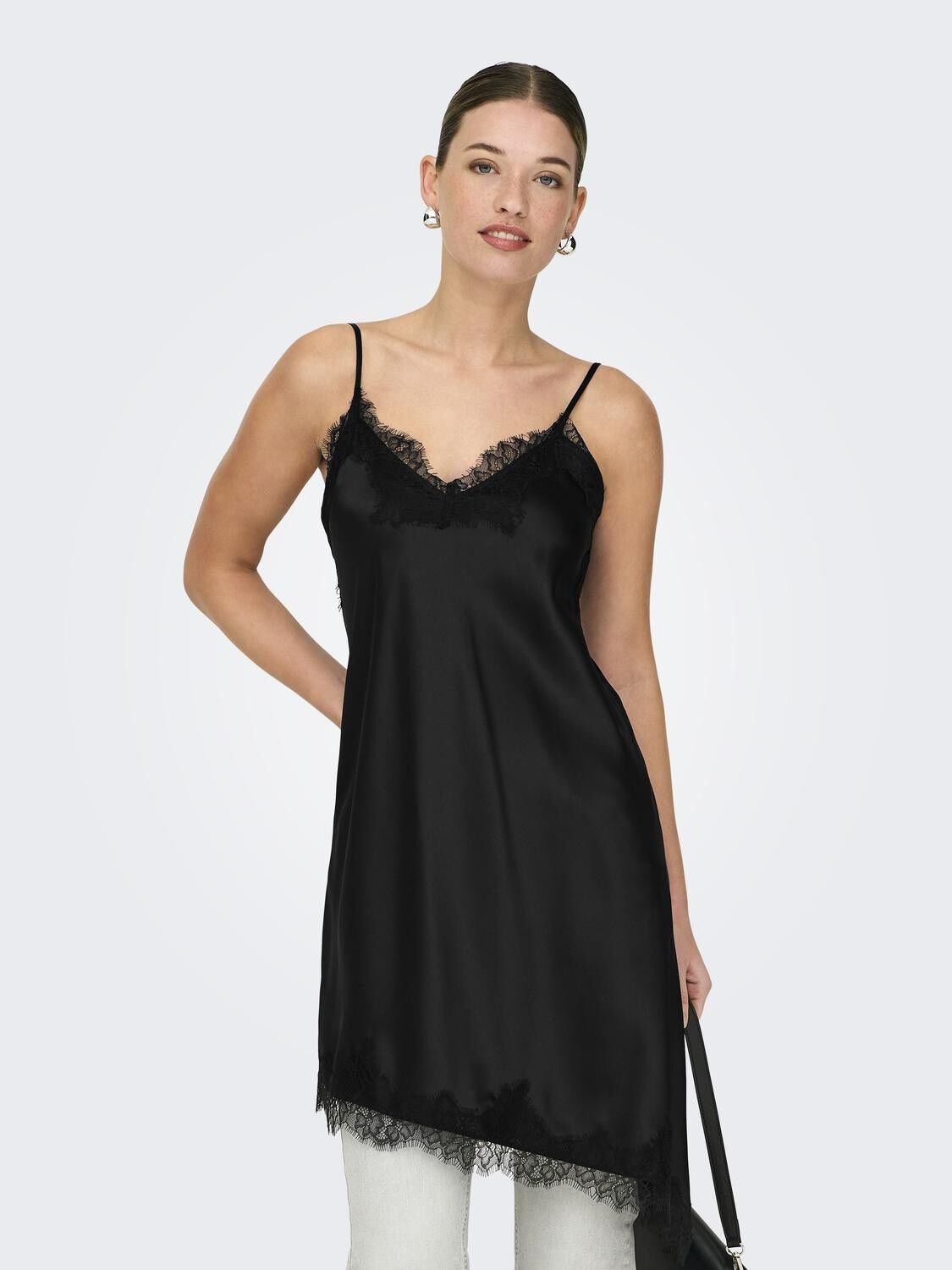 Onlbella Strap Satin Lace Dress Wvn Ex