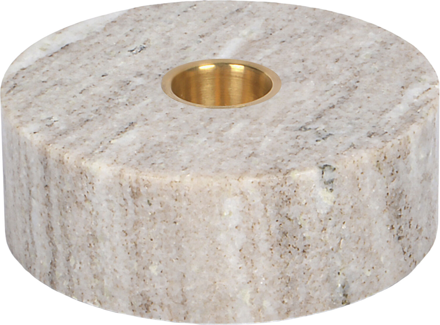 Marble base Candleholder, Desert beige, 3,5x10 cm