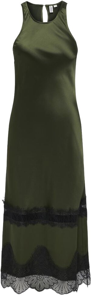 ONLINDONA S/L LONG LACE SATIN DRESS