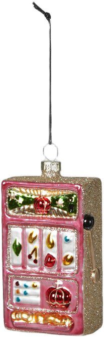 Julekugle spille automat 6x3,5x11 glas