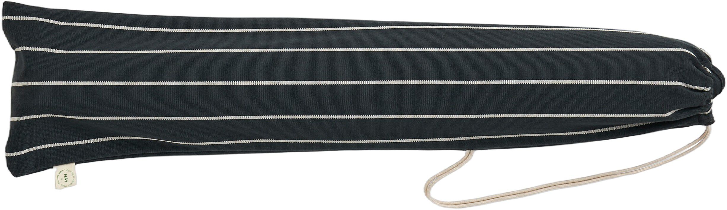 Outdoor Market Hammock - Black with beige stripe -