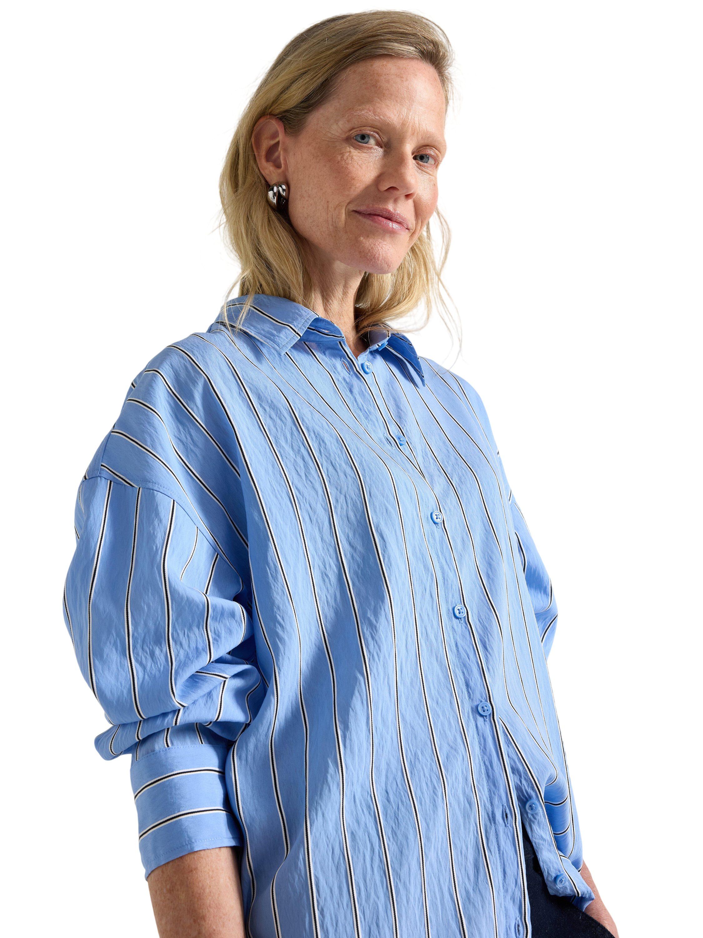 Woven shirt dress in soft viscose w