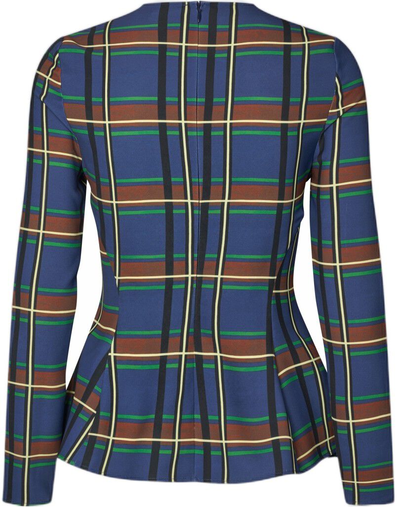 2591 Twill Cady, Gathered Peplum Top