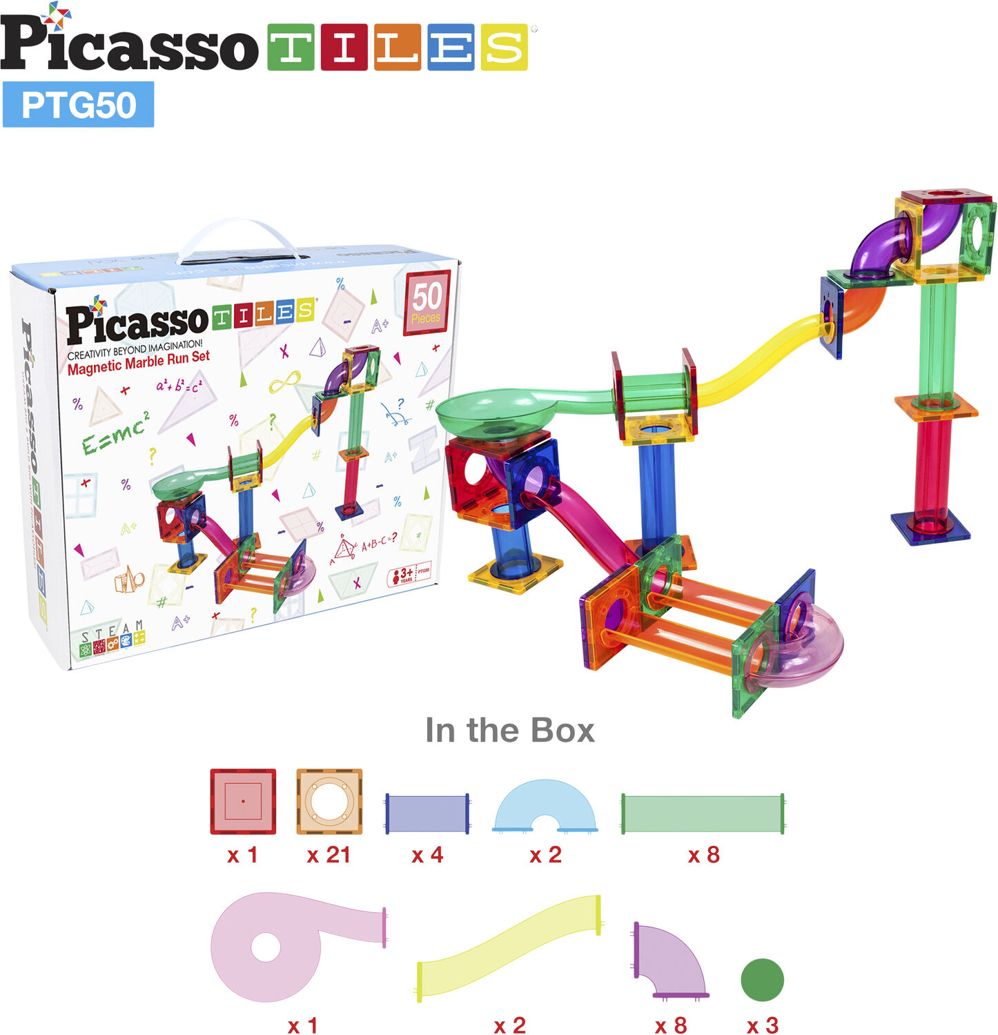 Picasso Tiles 50pc Marble