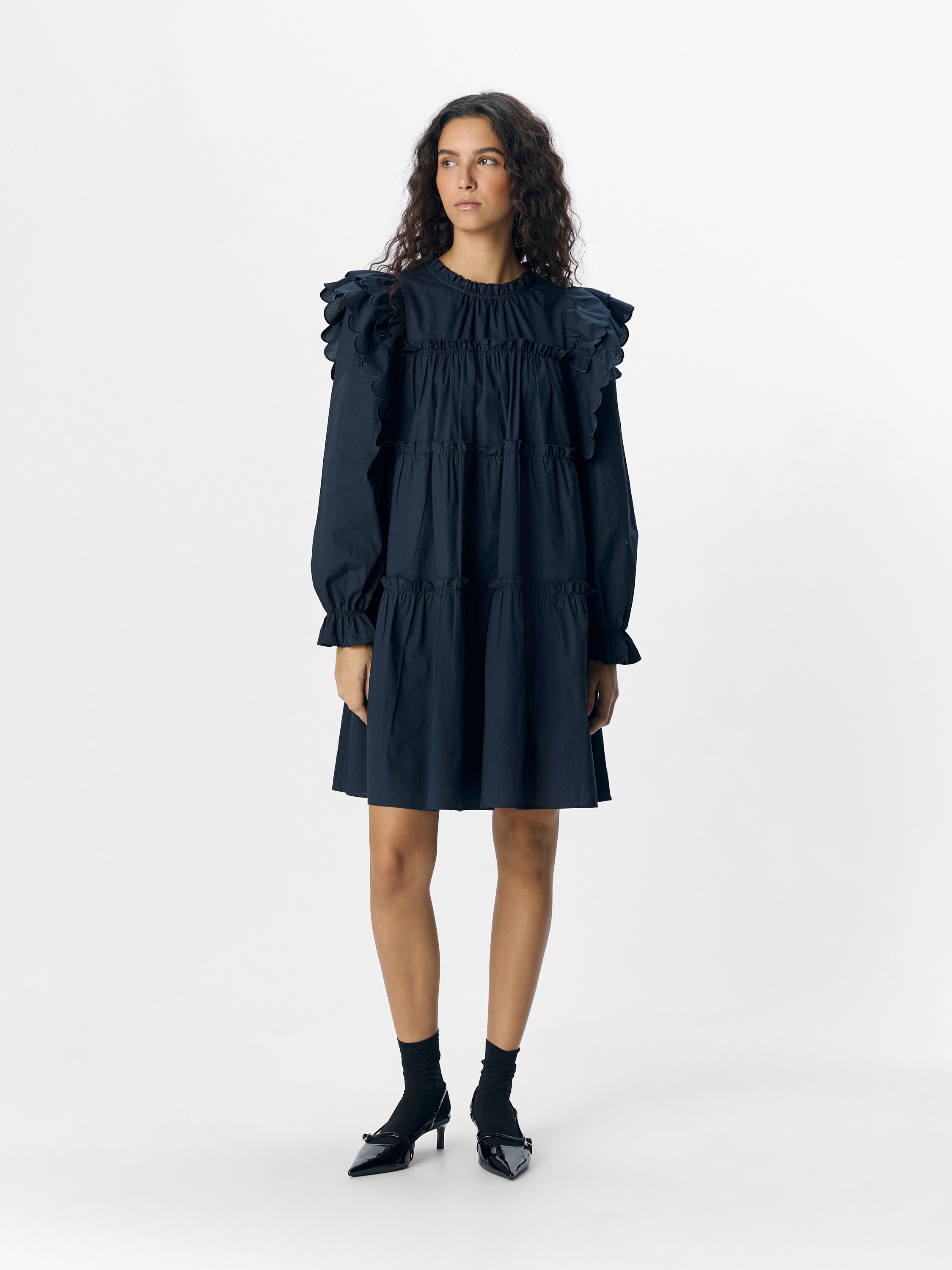 OBJHOPE L/S SHORT DRESS E DIV
