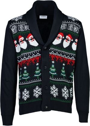 Xmas shawl collar cardigan