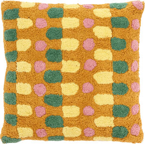 Pute Styles 45 x 45 cm Rosa/Grønn/Brun/Gul 100% Bomull