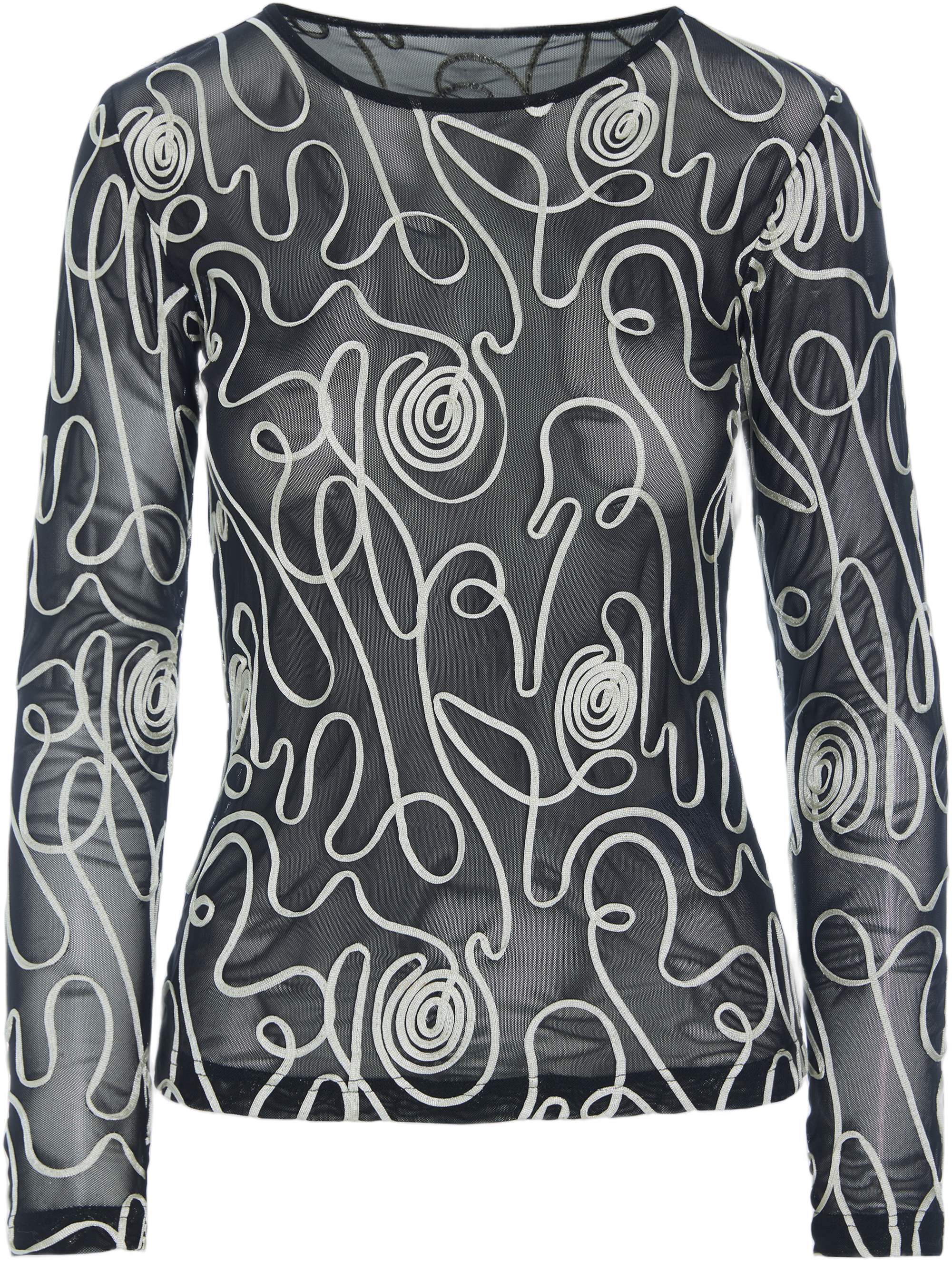 Twirl mesh mesh t-shirt