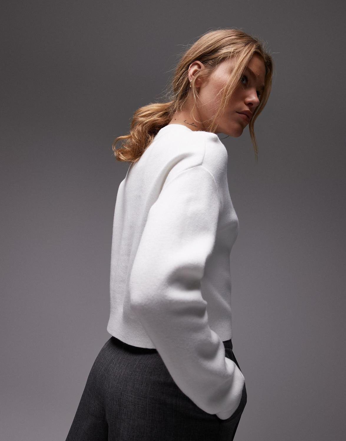 Tscompact Ls V-Neck Cardigan Noos