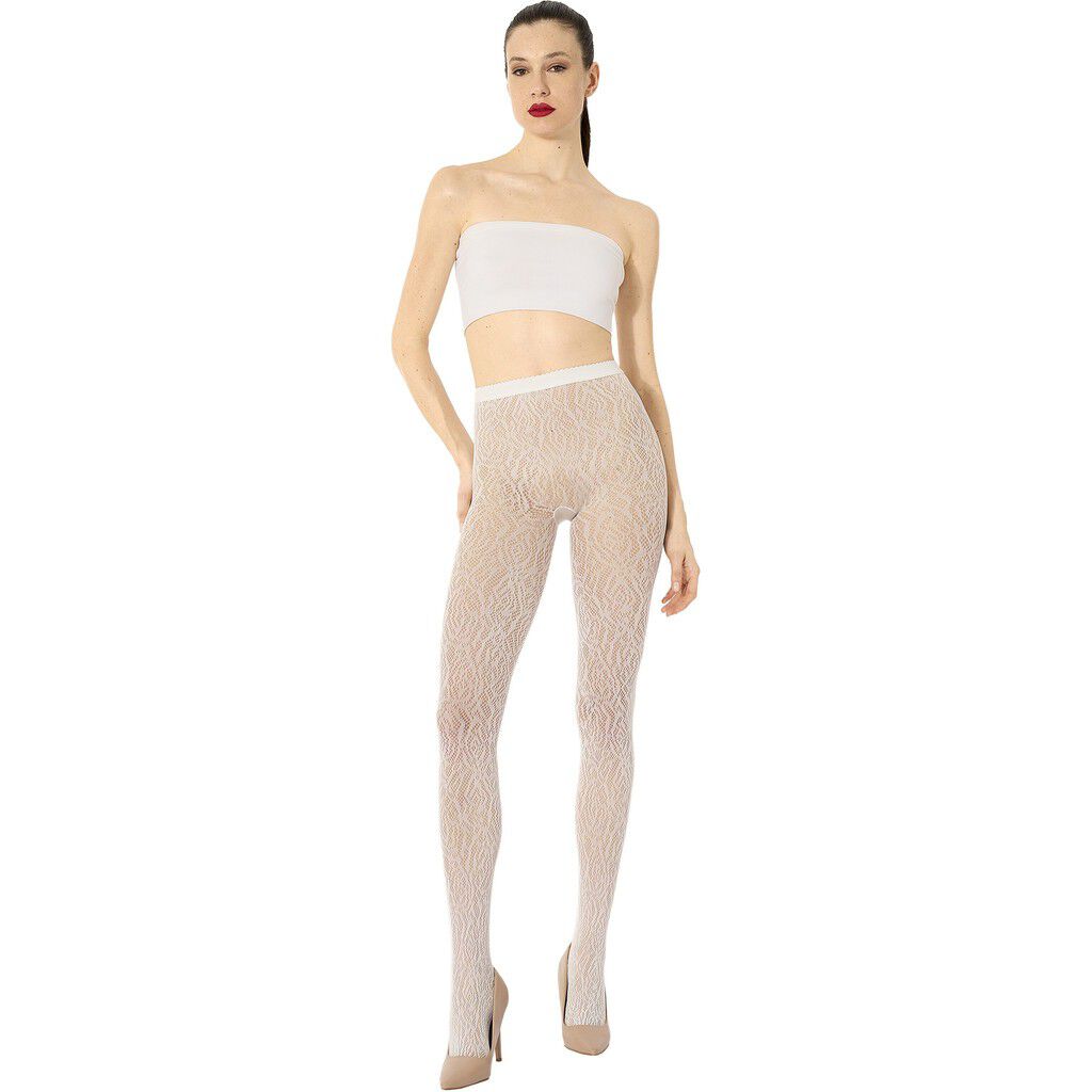 Rose Lace Effect Tights
