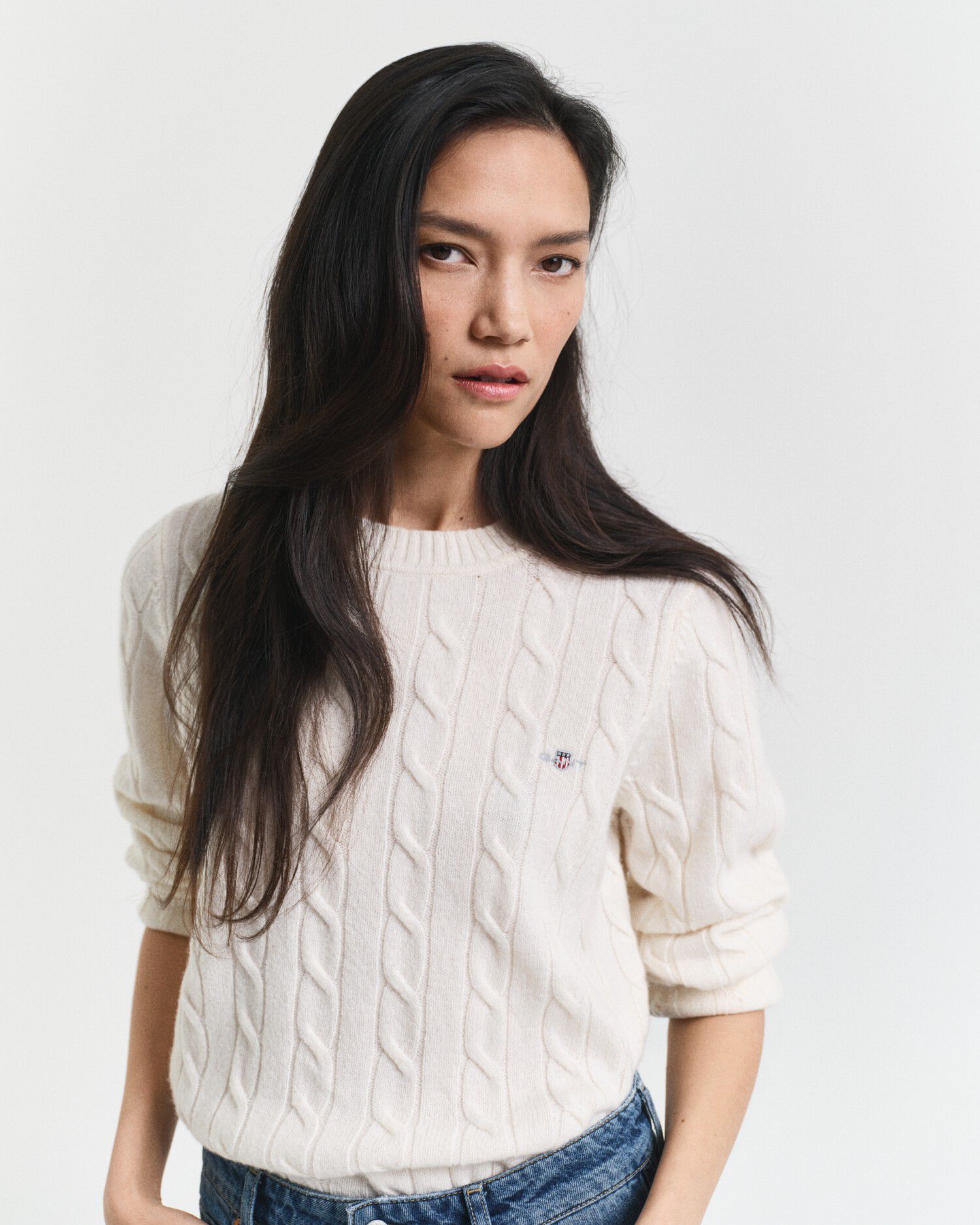 LAMBSWOOL CABLE C-NECK