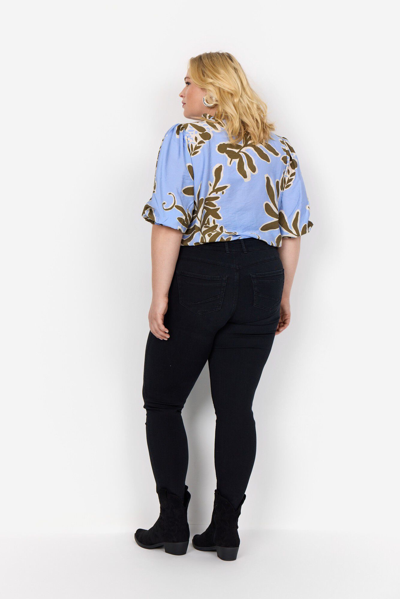 Curvy WA-LINNEA 2 Bluse Lysebl&aring;