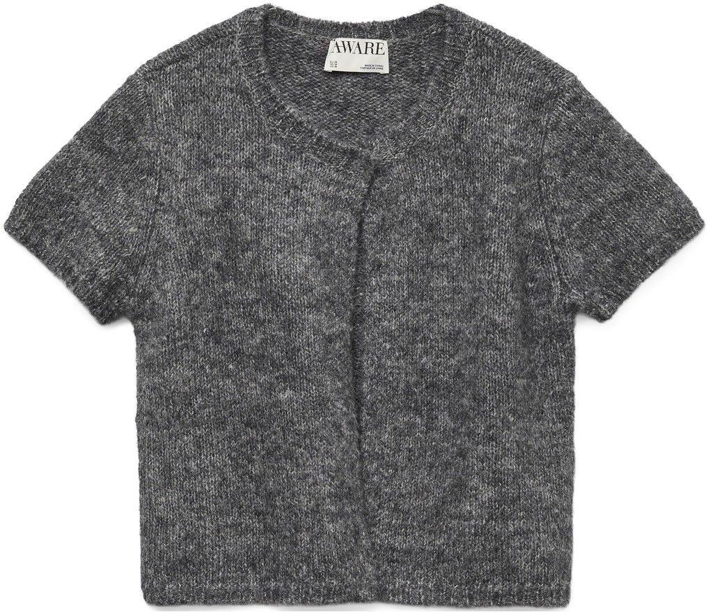 AWSILJA O-NECK SS SHORT KNIT CARDIG