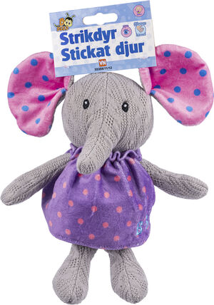 B-B KNITTED ELEFANT 18CM