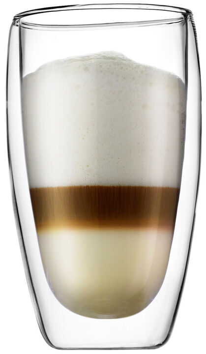 2 stk glass, doble vegger, large, 0,45 l