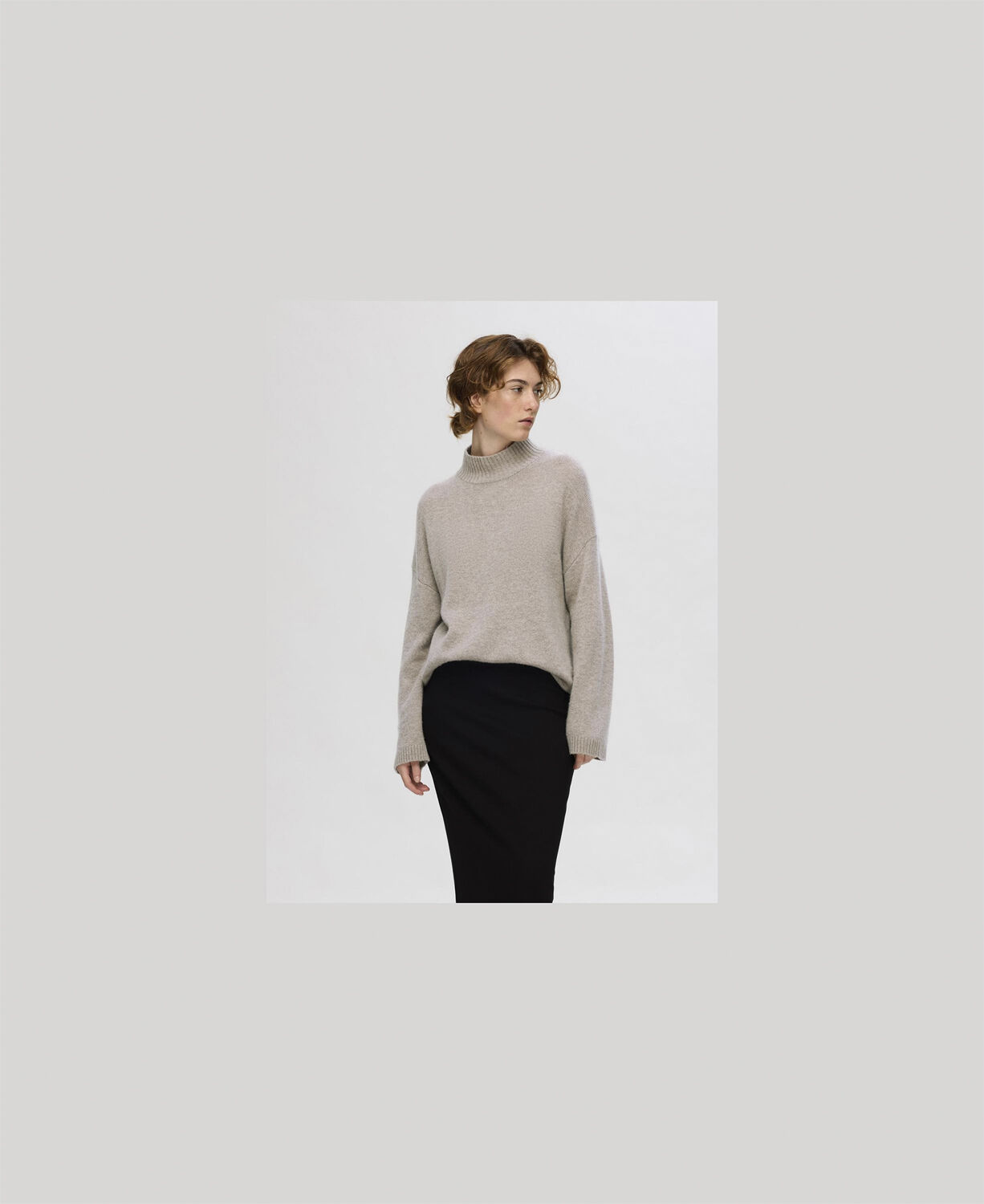 Slfcille Cashmere Blend High Neck Noos