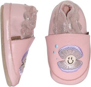 Shell leather slippers