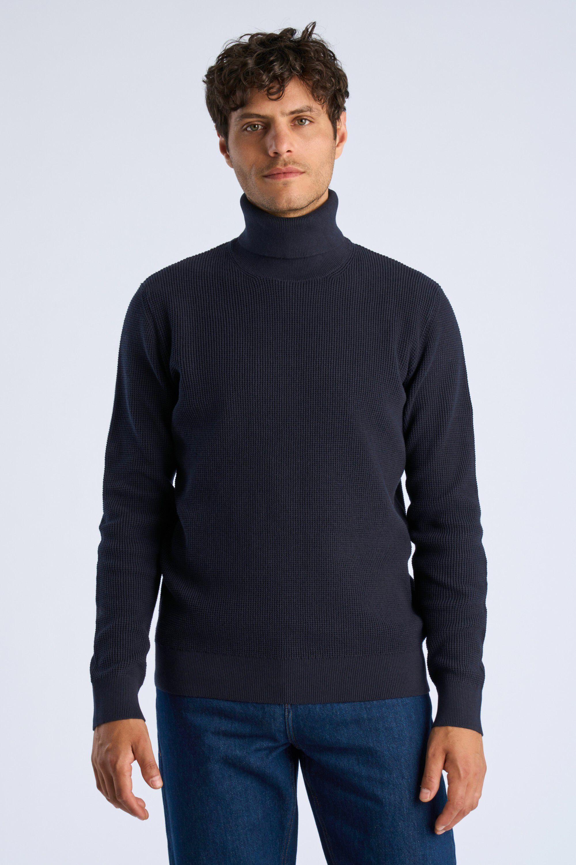 Recycled roll neck knit L/S