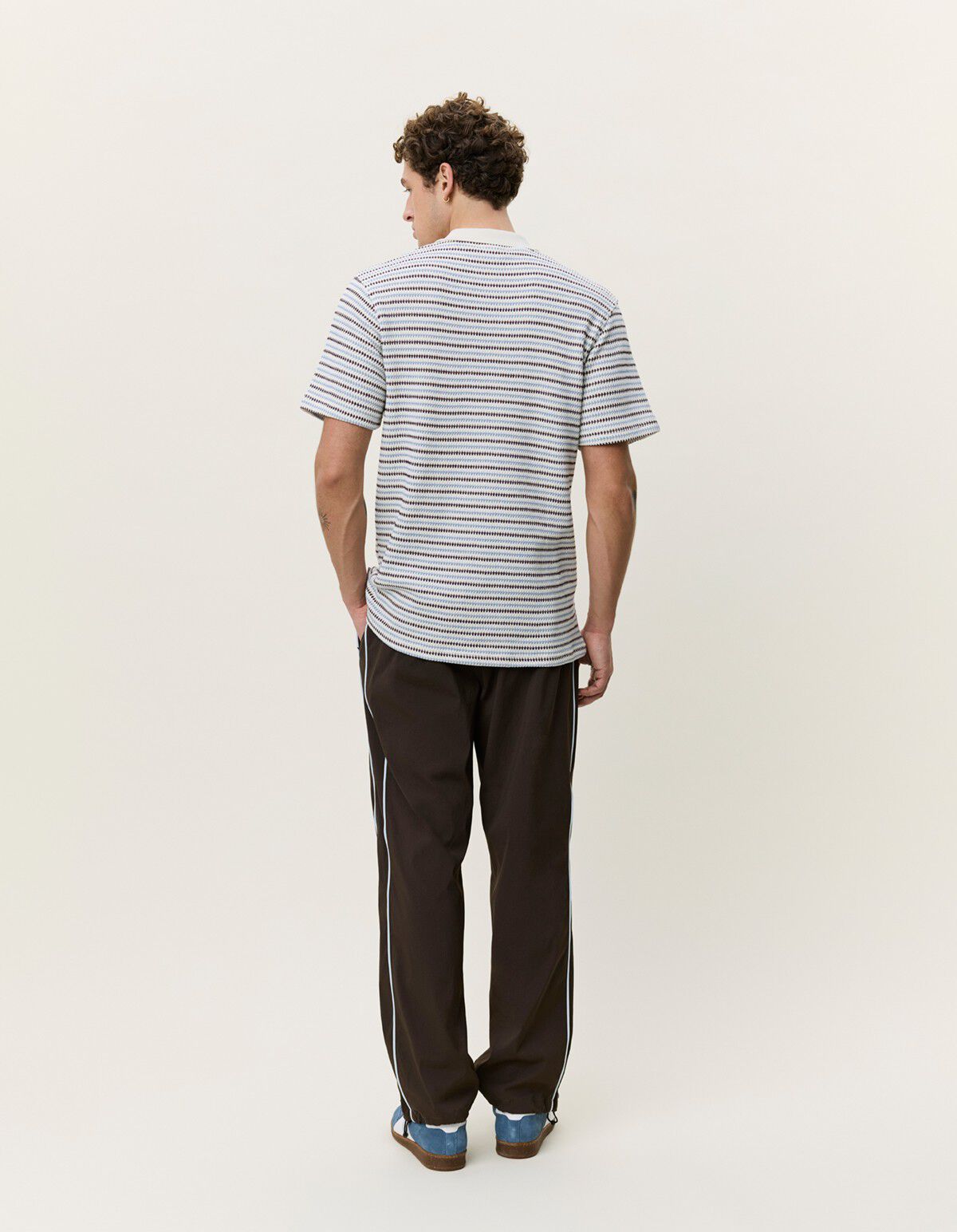 Knitted Stripe Polo