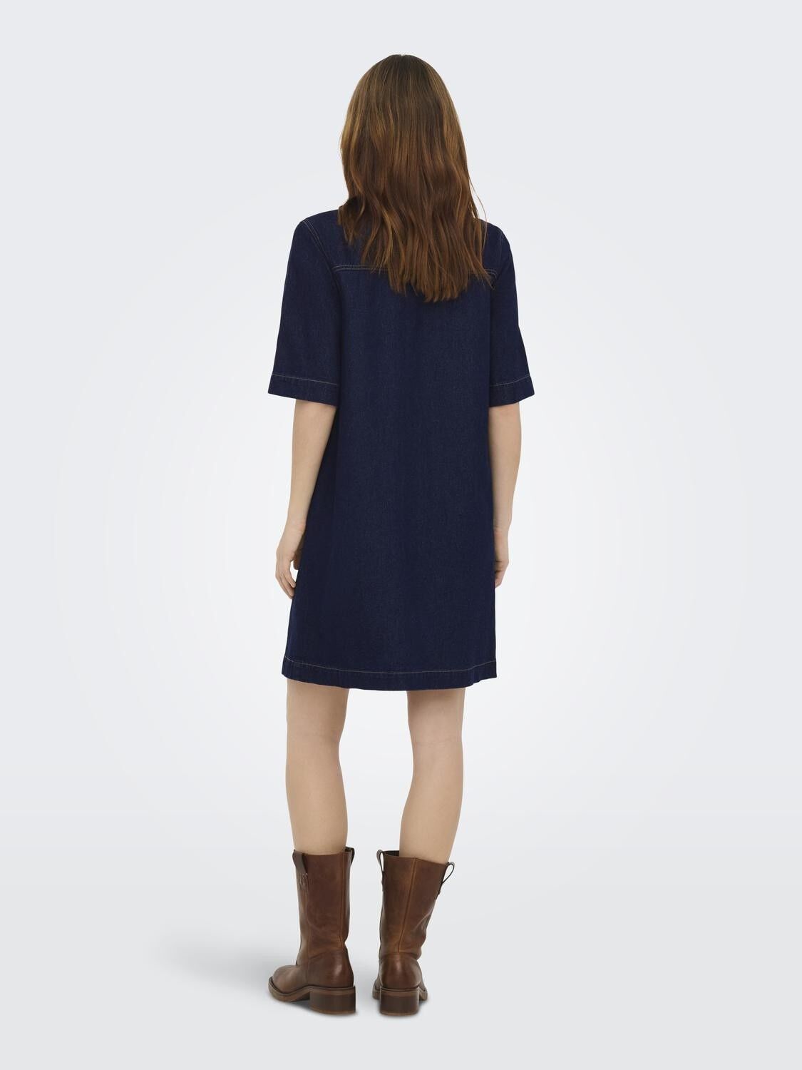 Onlbelle S/S Button Dress Dnm Gua Noos