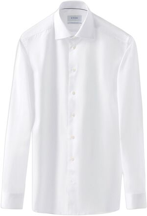 White Signature Twill Shirt Extra Long Sleeves - Slim Fit