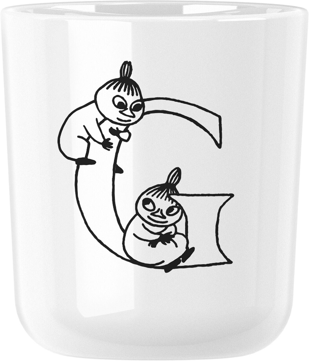 Moomin ABC kopp - Q 0.2 l. Moomin white