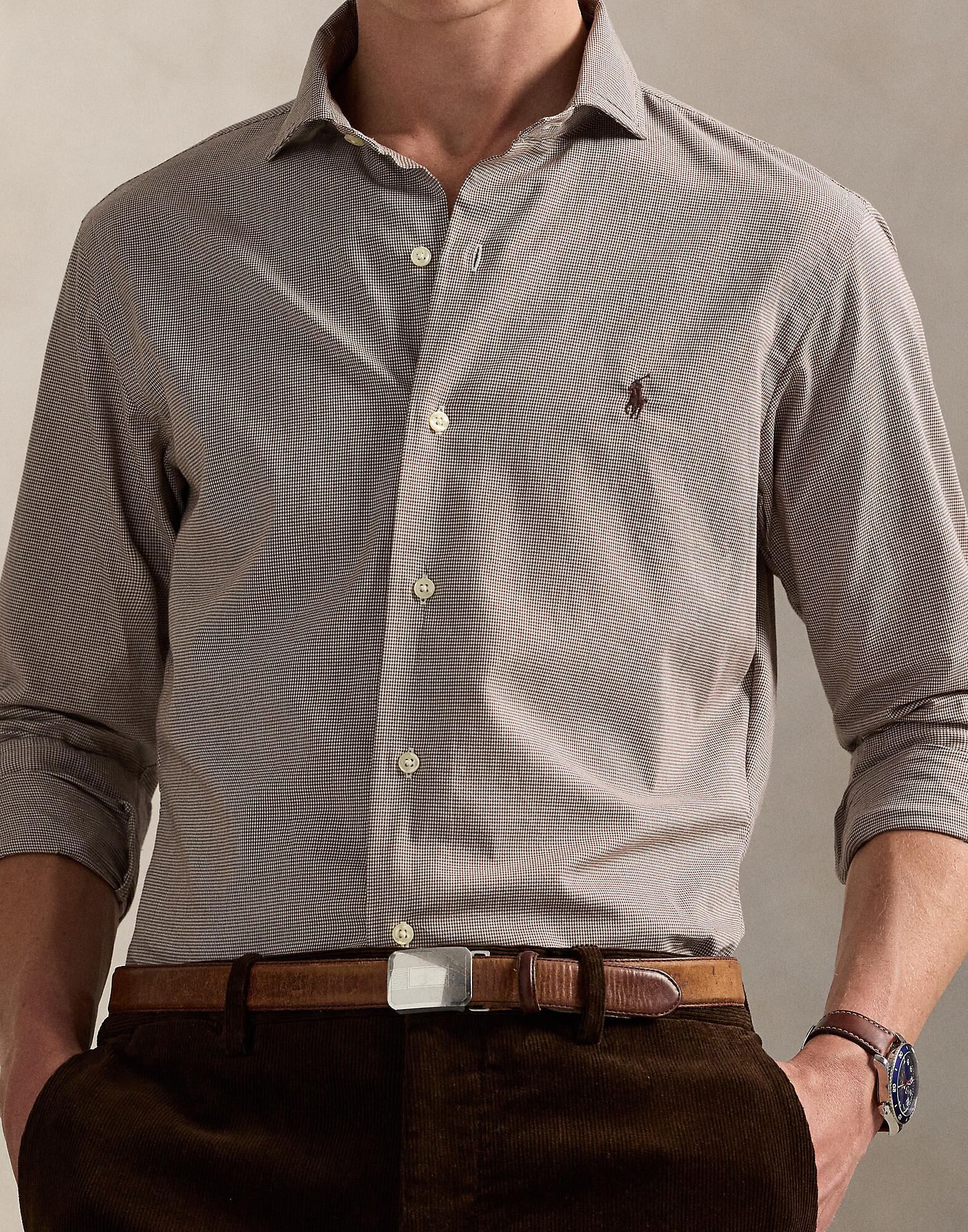 Custom Fit Houndstooth Twill Shirt