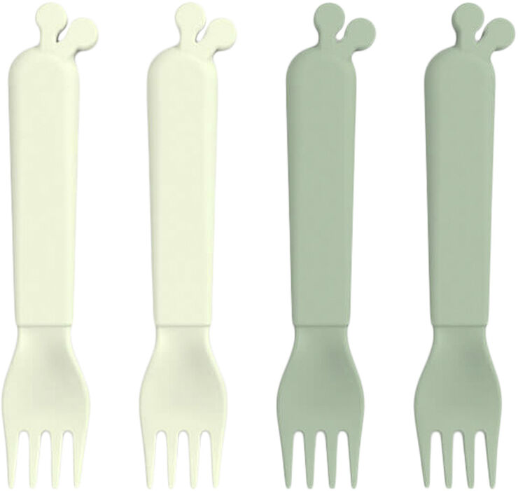 Kiddish gafler 4 stk. Raffi Grøn