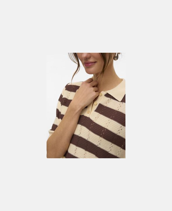 VMRANDI SS O-NECK POLO KNIT TOP VMA