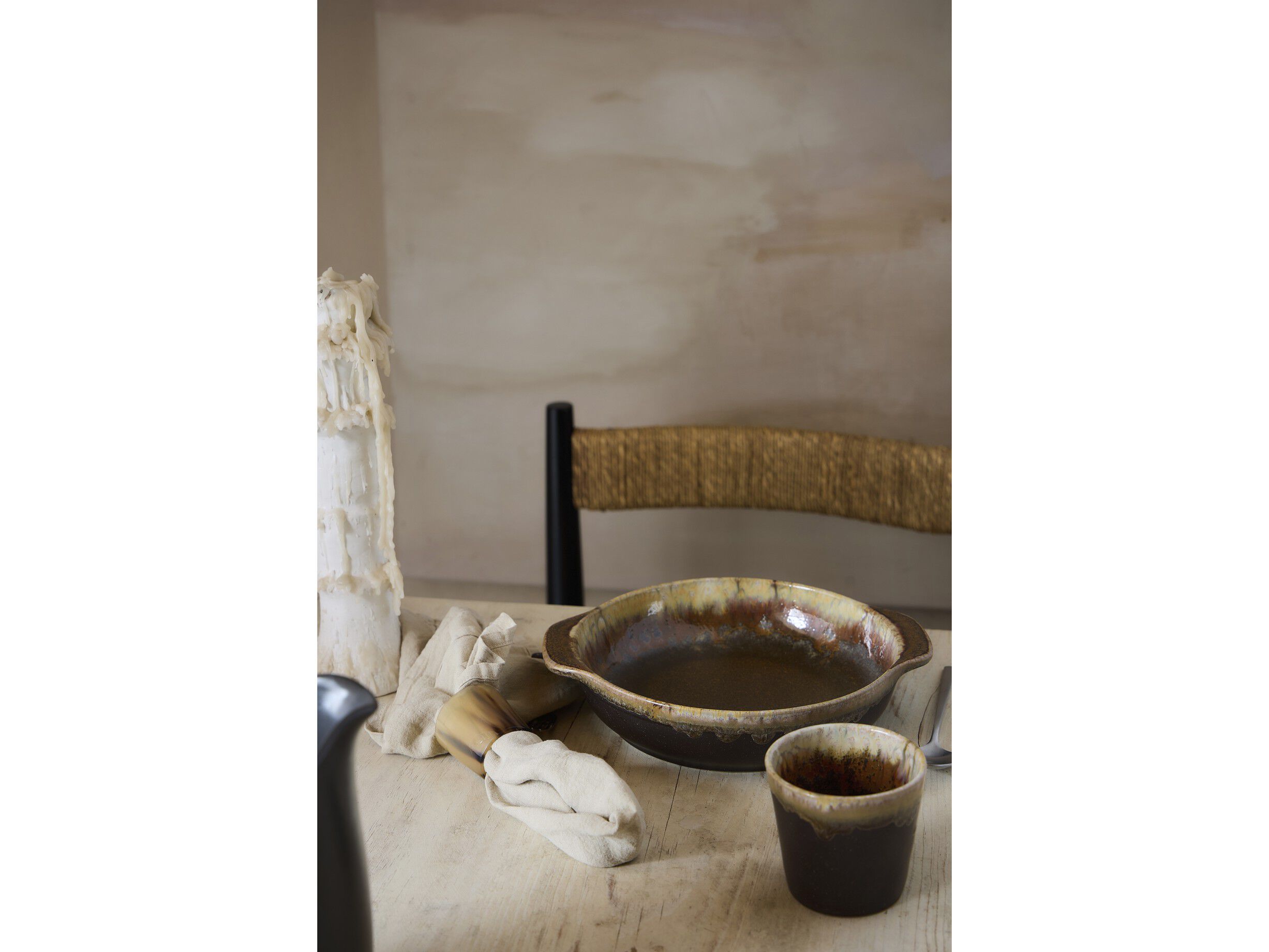 Sk&aring;l Poterie 83 cl 25 x 5,4 cm Mokka Steint&oslash;y