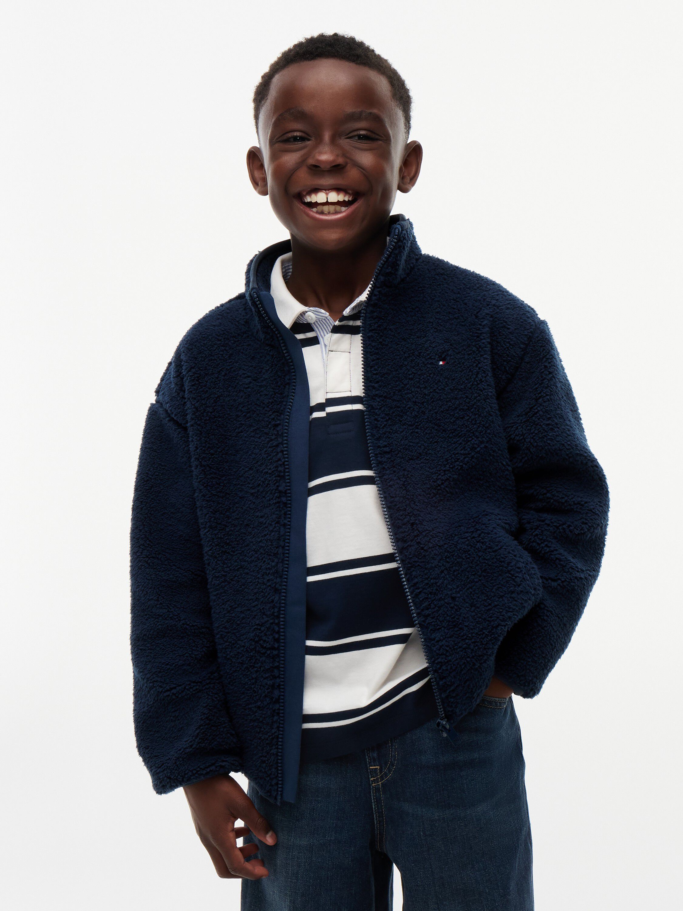Back Flag Polar Fleece Zip-Thru Sweatshirt