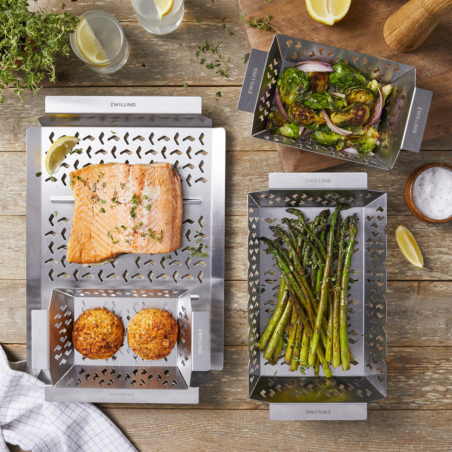 BBQ+ Grillkurv M S&oslash;lv Rektangul&aelig;r