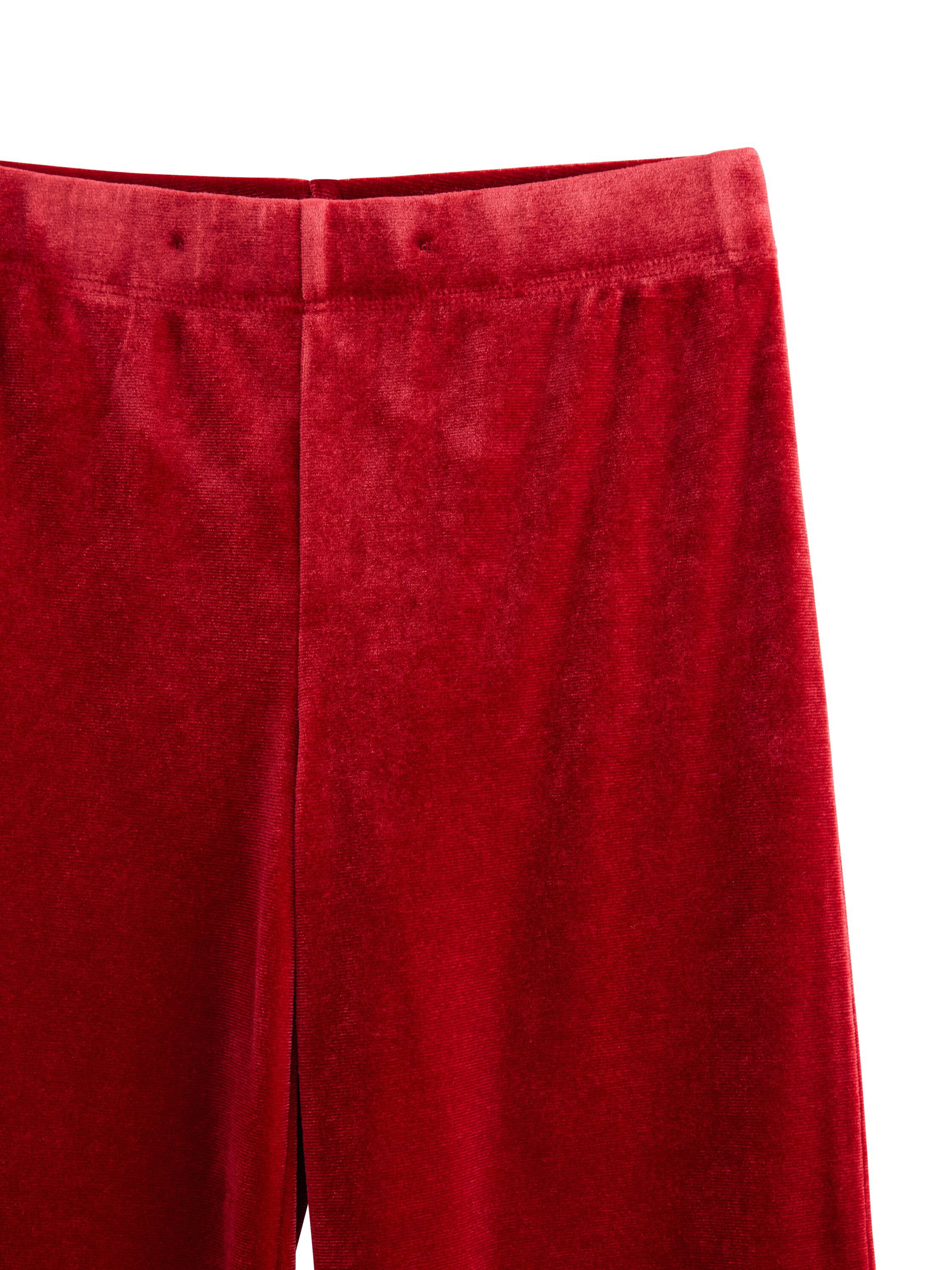 Soft trousers in velvet with an ela