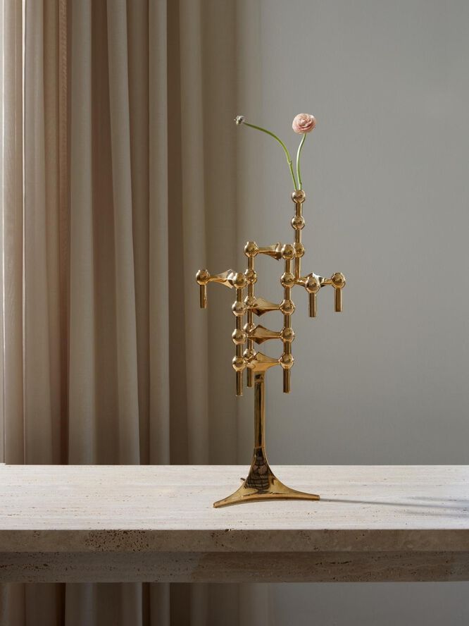 STOFF Nagel® 3-pak lysestage messing