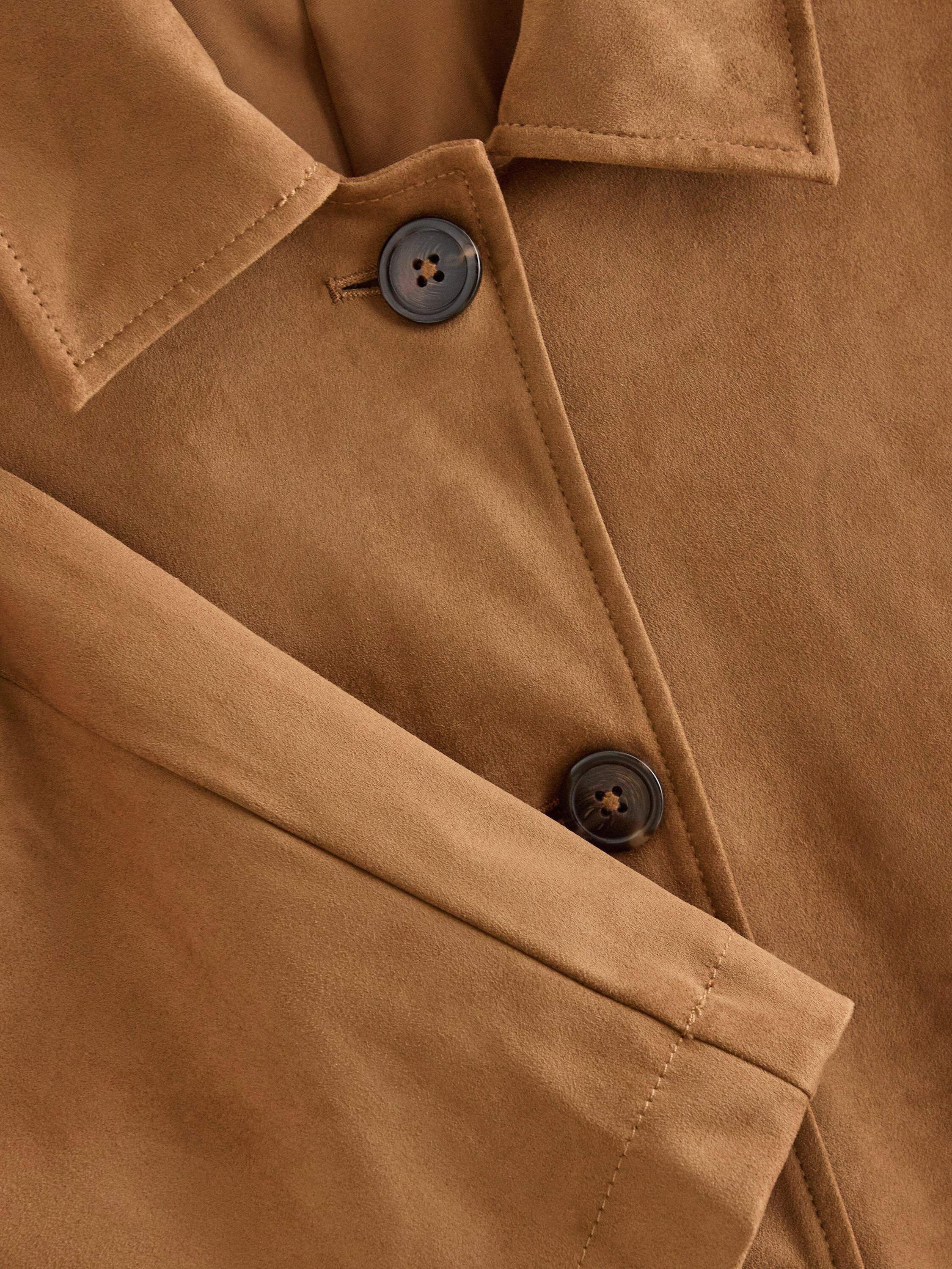 Jacket in imitation suede with butt