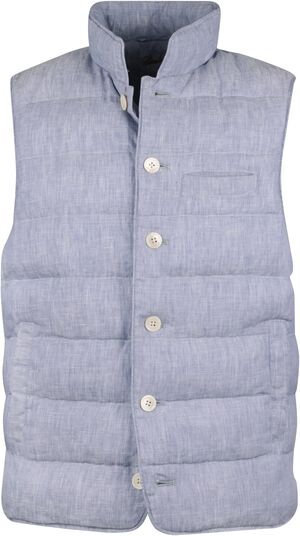 Vest Buttoned Padded Linen Mélange
